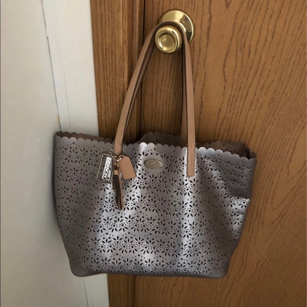 Coach Lace eyelet Metro tote